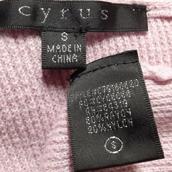 Cyrus Long Cardigan in Waffle Knit Pink Small - Picture 6 of 6